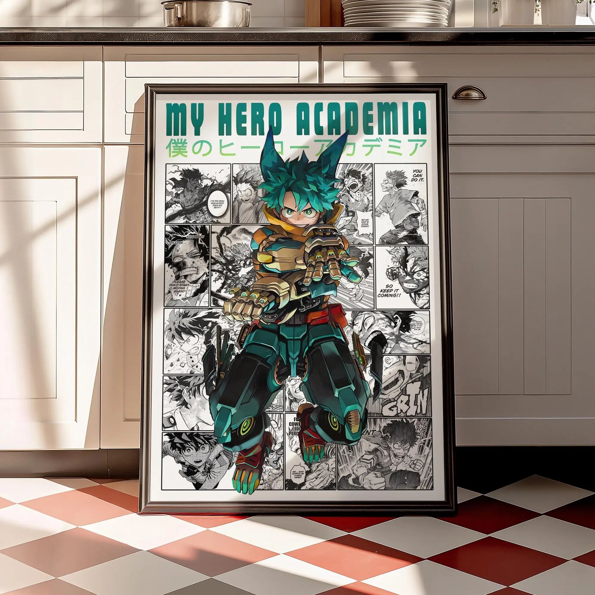 My Hero Academia Deku Poster, Izuku Midoriya Character Print, Manga Room Decor, Anime Wall Art( Unframed - Print Only )