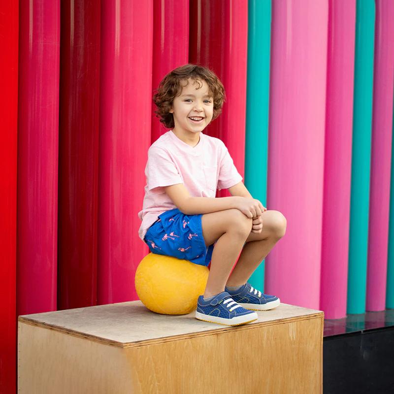 Pediped Dani - Originals/ Grip 'n' Go/ Flex Blue/Lime Comfortable & Durable Shoes for Growing Feet Secure Fit & Flexibility American Podiatric Medical Association Approved