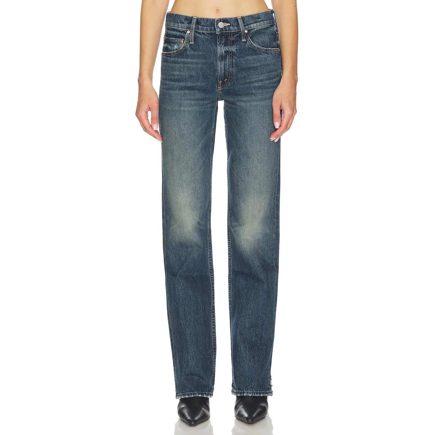 MOTHER Petite The Lil Reifler Jeans in After Midnight