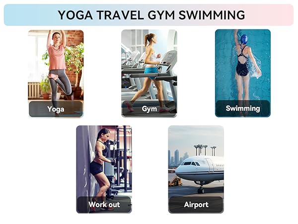 MAXTOP Women's Gym Yoga Duffle Bag with Shoe Pouch,Multi-Purpose Overnight Travel Bag for Gym,Work, Dance, Sports