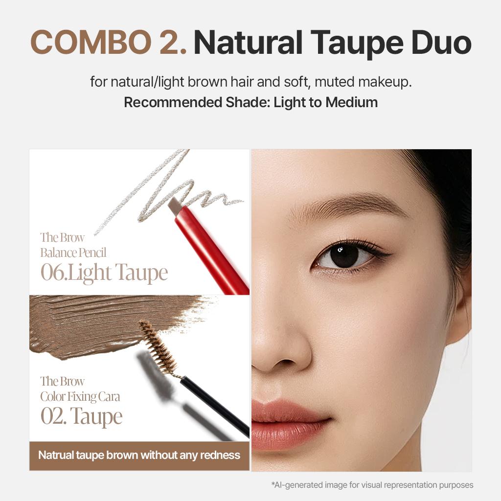 [DUO] Espoir The Brow Duo, Easy 2 Steps, K-Idol Style, Slim Hard Formula Pencil, Long Lasting Fixing Cara, Waterproof, Smudge-Proof, Define&Fill, Beginner-Friendly, 24Hr Long Lasting, Vegan