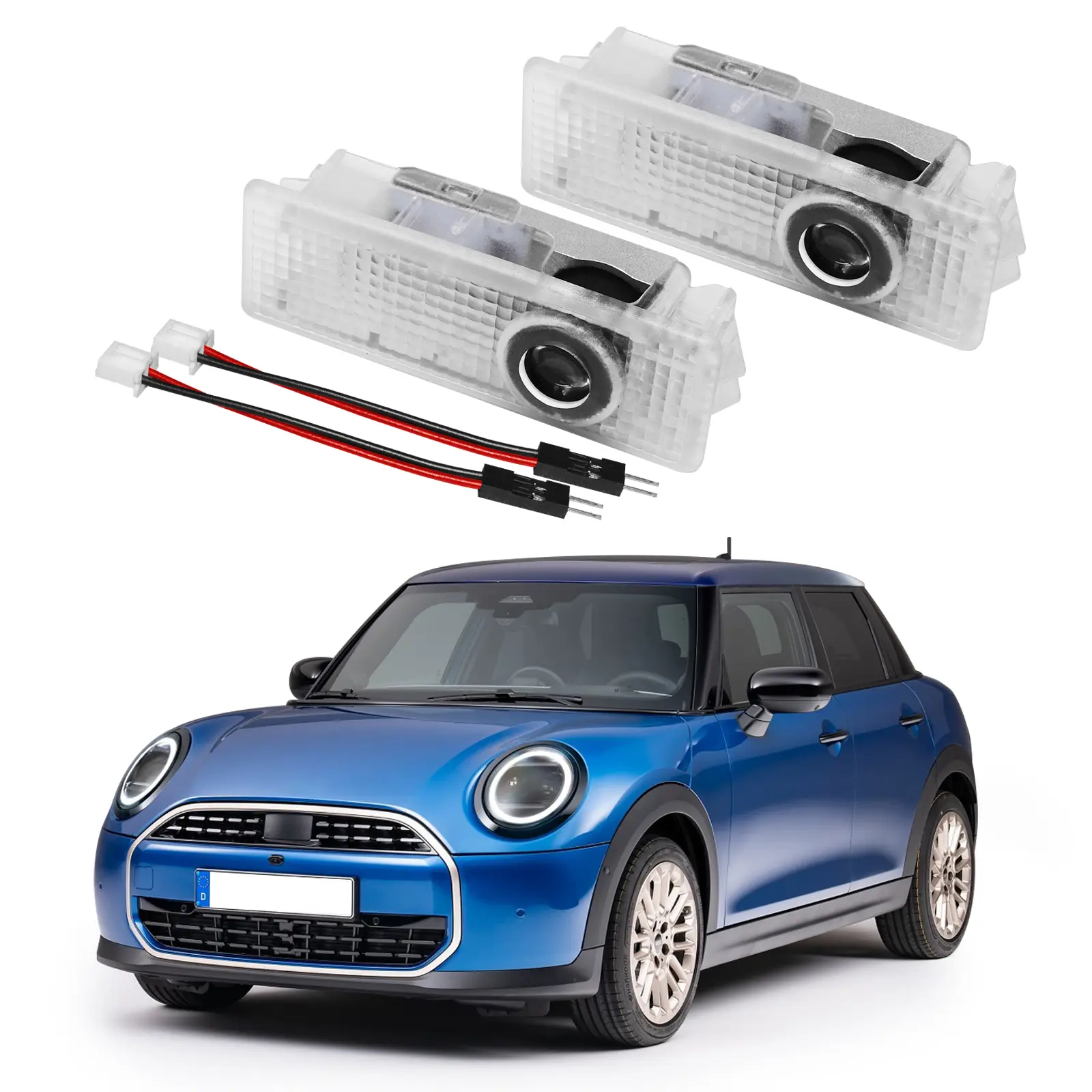2Pcs Car Door Lights Logo for Mi/ni R55 R56 R57 R59 R60 R61 F55 F56 F57 F60 Accessories Ultra-Bright Welcome Light