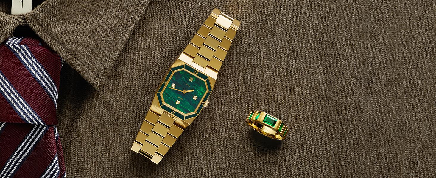 PASCAL Octagonal Diamond Watch for Women & Men Retro Chic Luxury Stainless Steel Case 27mm x 29mm Sapphire Crystal Elegant Evening Style Perfect Gift PASCAL Octagonal Diamond Watch for Women & Men Retro Chic Luxury Stainless Steel Case 27mm x 29mm Sapphire Crystal Elegant Evening Style Perfect Gift