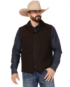 Blue Ranchwear Men's Wool Mackinaw Vest - Brho22v04-Brn