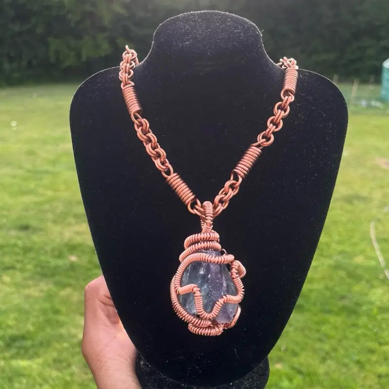 Handcrafted Copper & Crystal Healing Necklaces