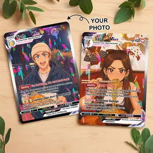 Custom Pokemon Card, Personalized Pokemon Card gift, Photo Anime Birthday Card, Birthday personalized pokemon, best friend gift, gf bf gift