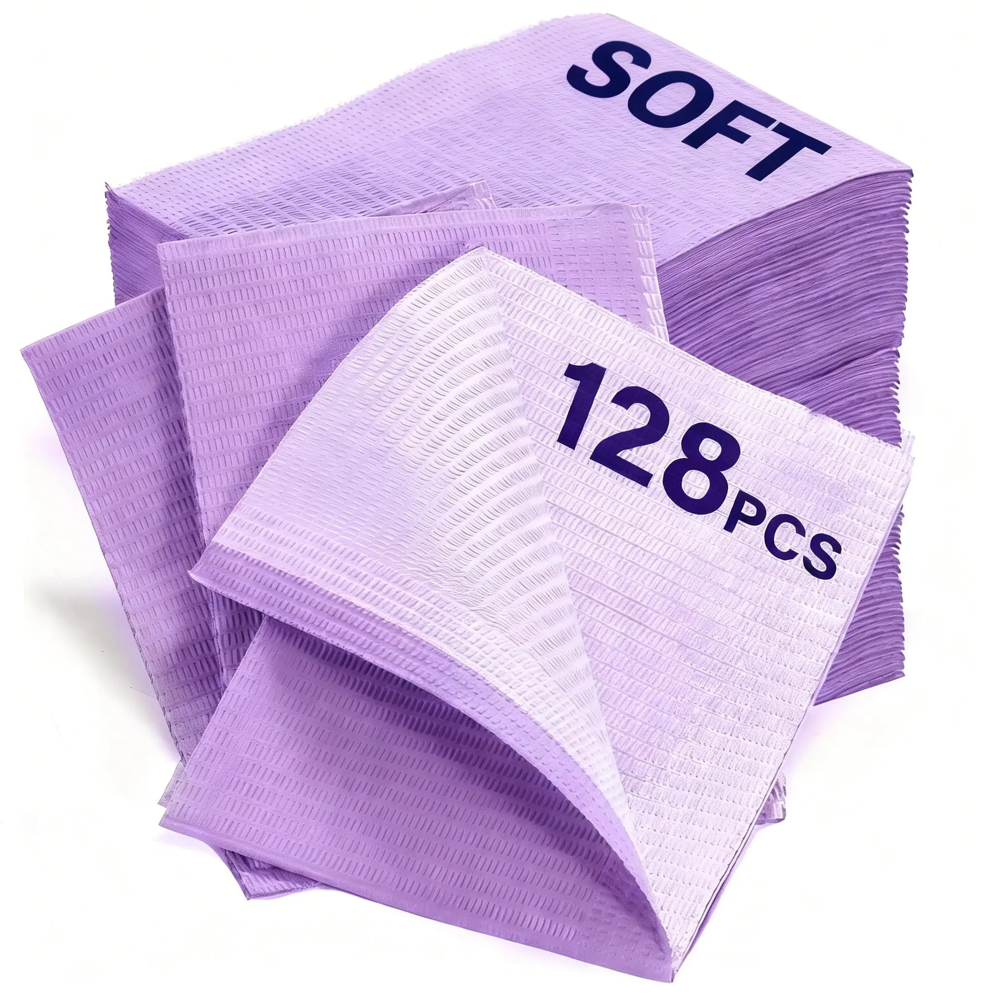 EVERBETTER 128pcs Dental Bibs Disposable Disposable Dental Bibs Dentist Tattoo Bibs Dental Bibs For Nails Bibs Owels Tattoo Table Covers, Mats Paper Sheets