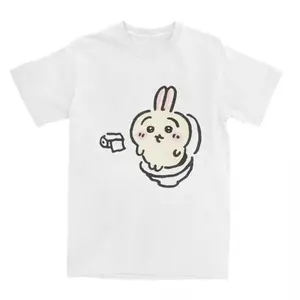 Fashion Chiikawa Toilet Time T Shirt for Men Short Sleeve T-Shirts Summer Comfortable Popular Tee Shirt Women Oversized Tops.