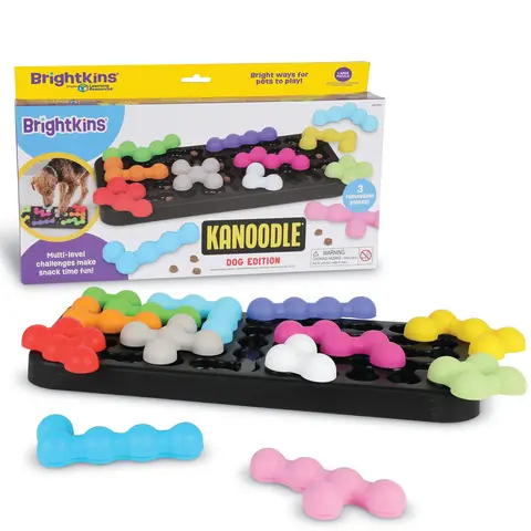 Brightkins Kanoodle Dog Edition - Large Interactive Treat Puzzle for Dogs, Two Sizes, Comfortable Carrying, Slow Feeder, BPA-Free, Easy to Clean