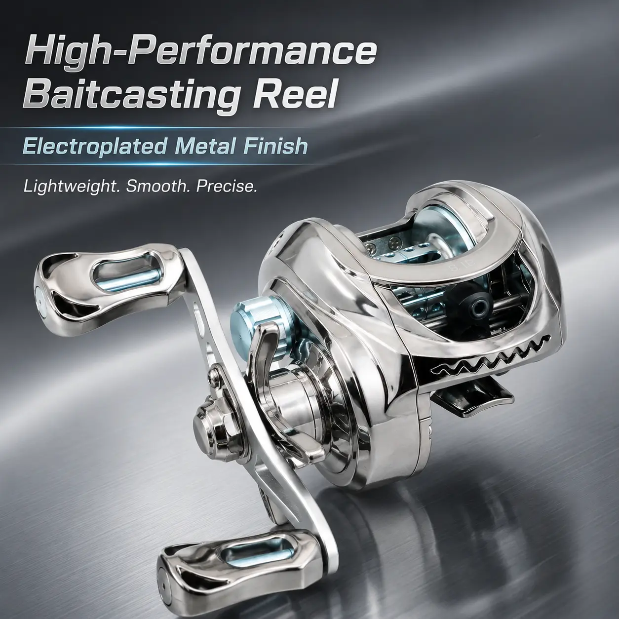Baitcasting Reel - 7.1:1 Ratio, 17.64LB Max Drag, Magnetic Brake System, Anti-Backlash, Left-Right Handed Optional Professional Fishing Gear for Bass, Pike
