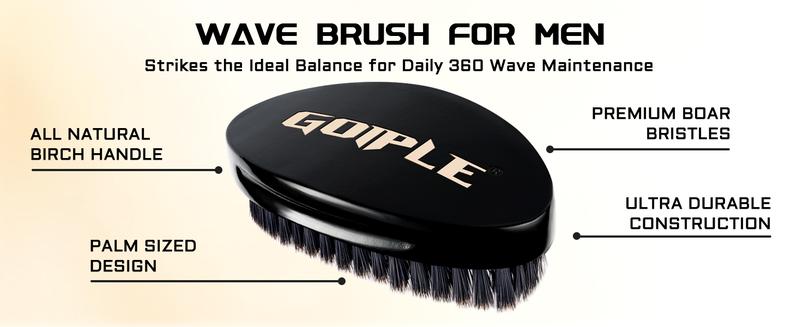 Wave Pomade Wave Styler Brush Great for Wolfing, Boar Bristle Beard & Wave Brush for Barbers & Daily Use Black Compact Design Wave Pomade Wave Styler Brush Great for Wolfing, Boar Bristle Beard & Wave Brush for Barbers & Daily Use Black Compact Design