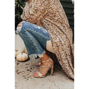 The Lita Snake Print Heel