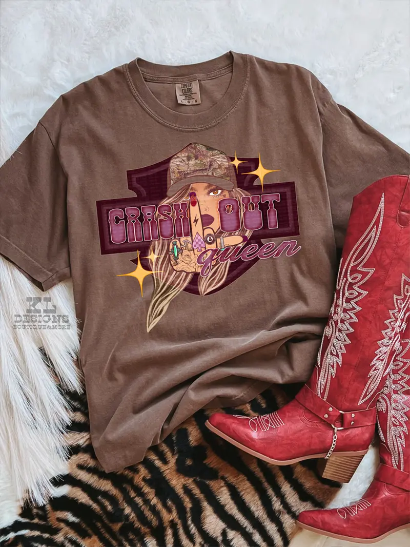 Crash Out Queen Shirt, Funny Graphic Tee, Viral Meme Shirt, Sassy Aesthetic Top, Unisex Casual Tee