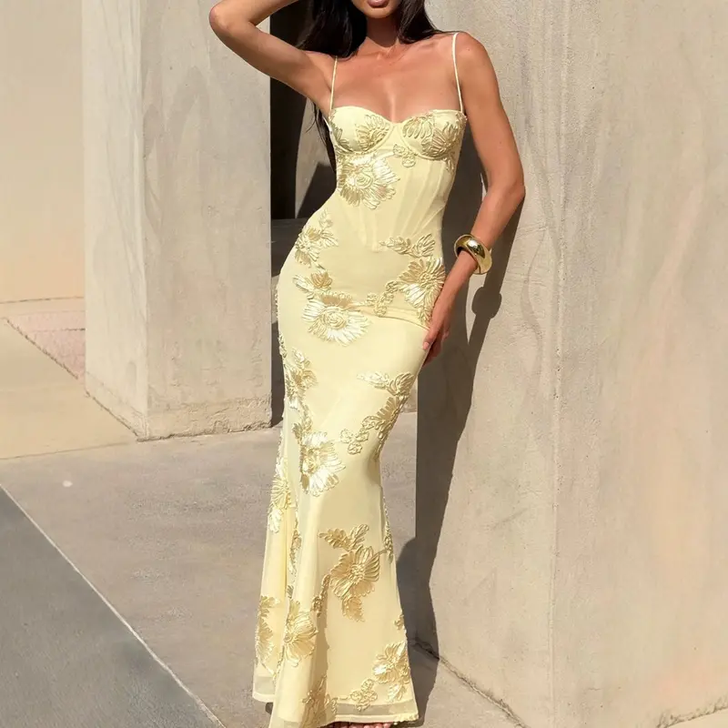alglist gold dress AZELMA MAXI DRESS main image 0