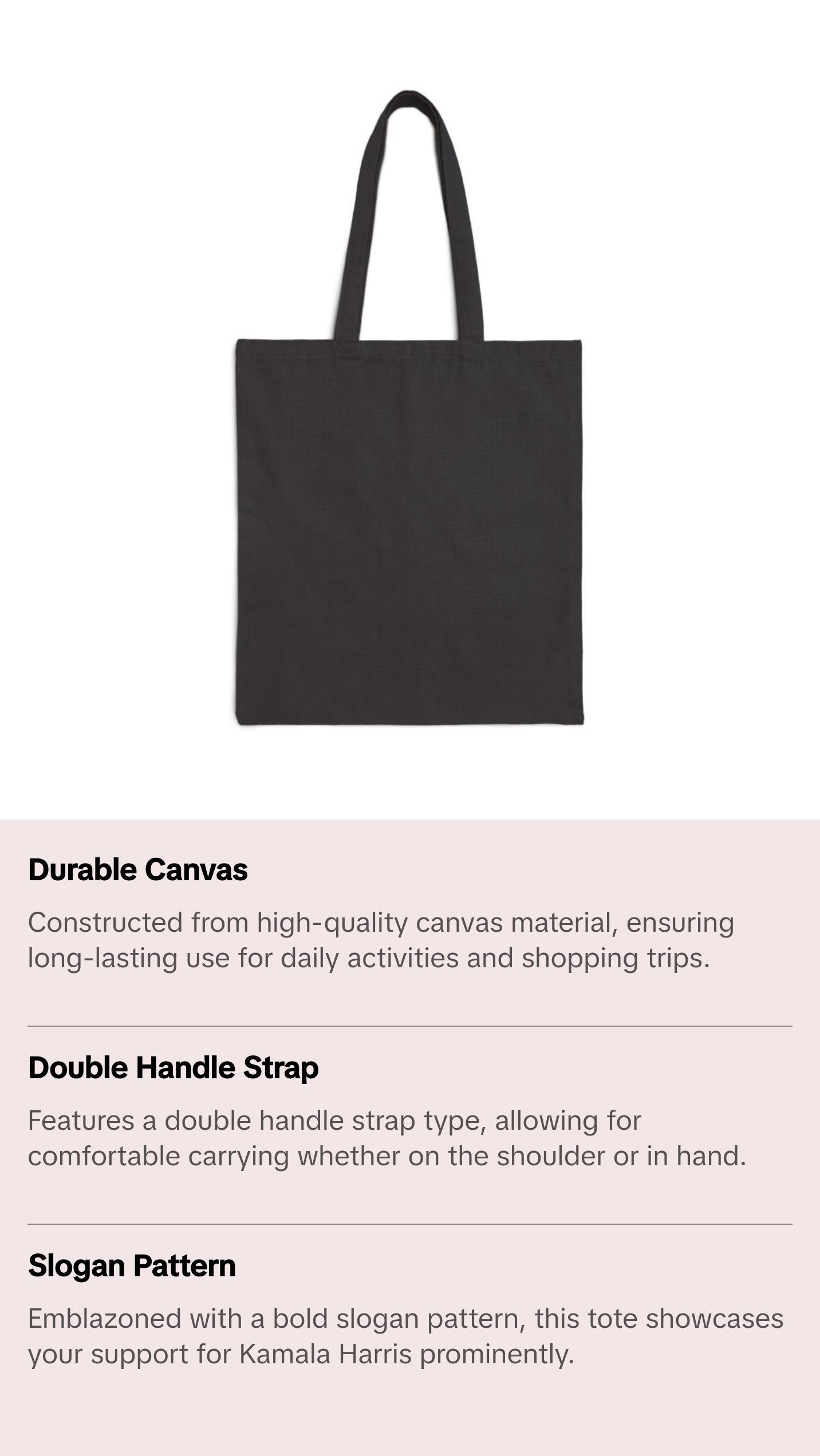 Kamala Harris 2024: BIG SISTER GENERAL Cotton Canvas Tote Bag (Project Coconut)