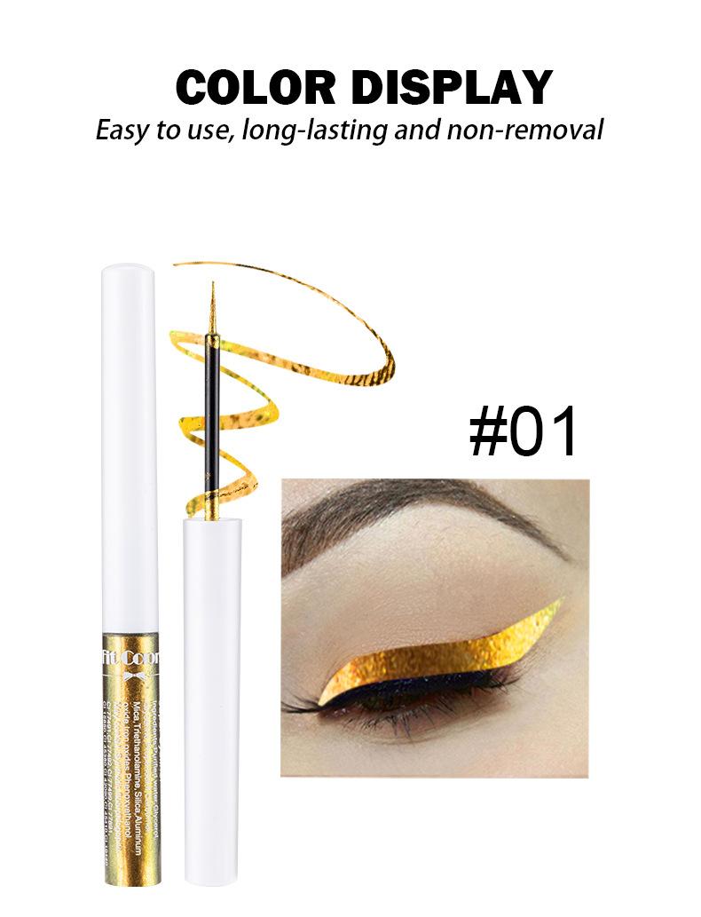 Fit Colors Chameleon Eyeliner Set 6 Color-Changing Liquid Liners Long-Lasting Waterproof Formula with Flexible Tip for Metallic Shimmer Makeup