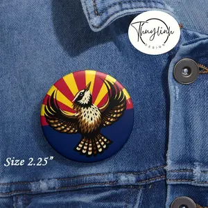 Arizona Cactus Wren Rebel Pin, AZ State Bird Cactus Wren Protest + Resistance, Rebel Alliance Political Pin, Resist Protest Gear,Arizona Pin
