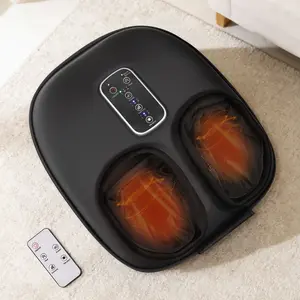 Foot Massager with Heat, Shiatsu Feet Massager with Multi-Level Settings & Remote Controller, Deep Kneading Rolling Effective Relaxation, Compact Size for Home or Office Use, Ideal for Women Mom.