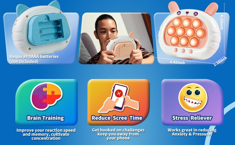 Fast Quick Pop Push Game Cute Animals Quick Push Children's Toys 3rd Generation Stress Relief Fidget