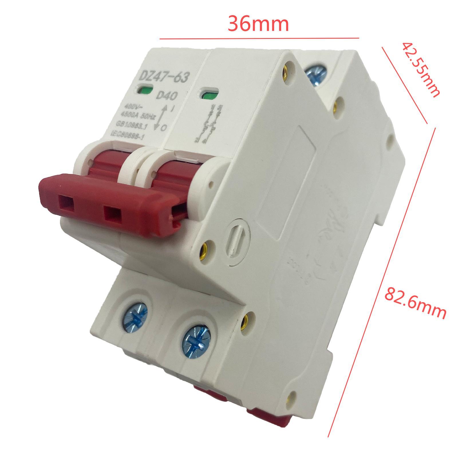 YOKOMA 2 Pole 40A Miniature Circuit Breaker Air Switch, Dual Protection MCB for Household Electrical Safety