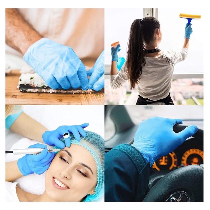 Basic (Case of 1000) Medical Synmax Vinyl Exam Gloves - Latex-Free & Powder-Free -Baking and Food Preparation Use - Hand, Rubber, Cleaning, Durable Material