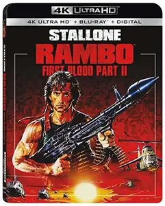Rambo: First Blood Part II  [4K ULTRA HD BLU-RAY MOVIE] With Blu-Ray, 4K Mastering, Ac-3/Dolby Digital, Digital Theater System, Subtitled, Widescreen, 2 Pack