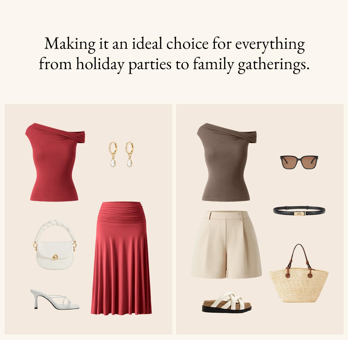 OGL Multi-wear Versatile Necklines Brami Top Womenswear Midnight Navy Basic Minimalist Shirts Women Summer Tshirt Short Built-in-Bra Spring Streetwear Casual  valentine's day outfit SpringStatements