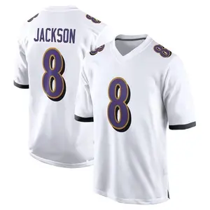 Baltimore Jackson 8 Black_Purple_White Football Player Game Jerseys, Sports T-shirts Top for Men Women Youth Boys Girls