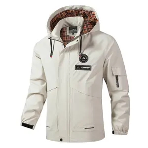 Outdoor Mountain-Style Plaid Hooded Softshell Jacket — Lightweight for Travel and Sports, Workwear-Inspired Design with Multiple Pockets, Unisex skiing