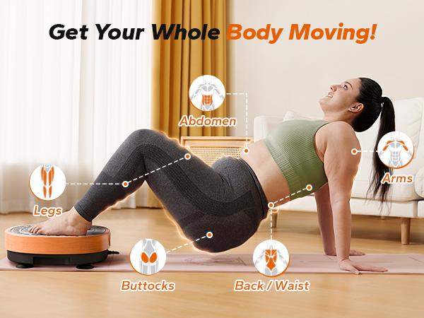MERACH Round Model Vibration Plate Exercise Machine with massage, Lymphatic Drainage Machine, Whole Body Workout for Wellness and Fitness, dealsforyoudays