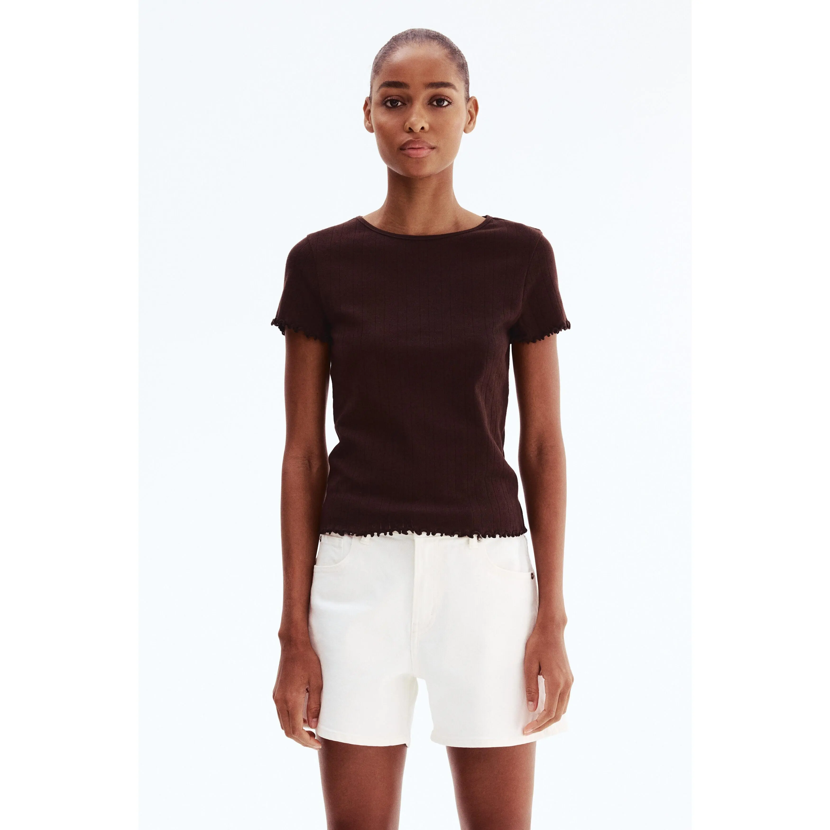 H&M Pointelle jersey top