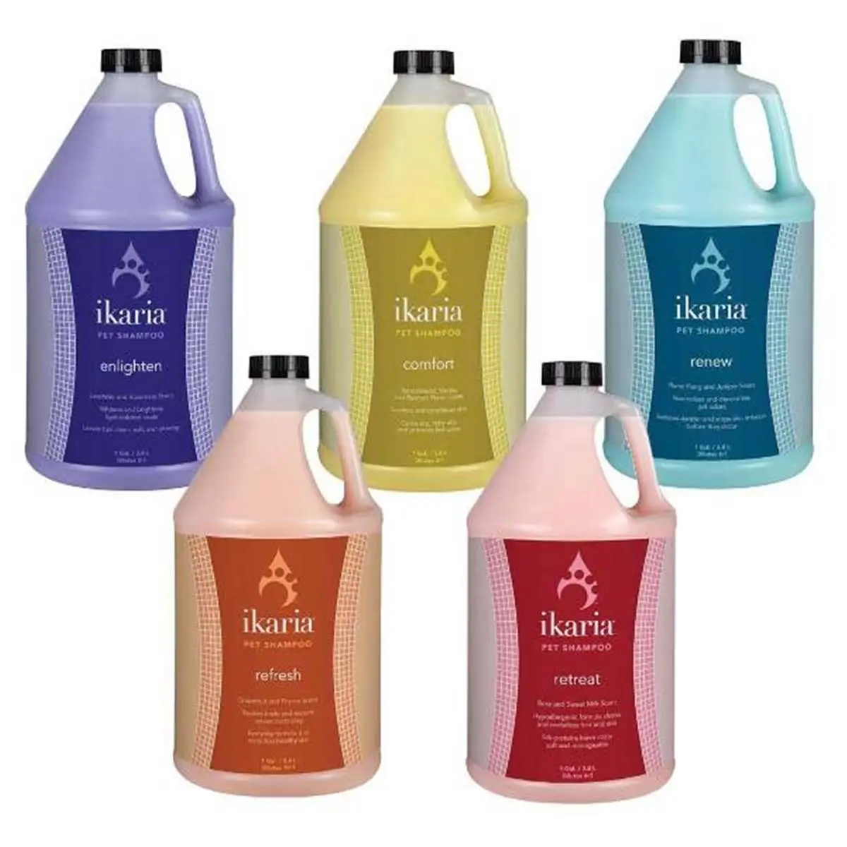 Ikaria No-Liquid Pet Shampoo Gallon - 16 oz Option, Natural Botanicals-Infused, Sweet Milk Scent, Calming Formula, Grapefruit Thyme, Conditions Coats, Brightens Coats for Dogs & Cats