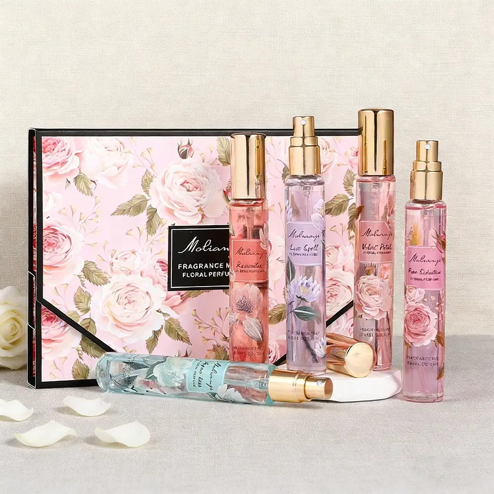 Women's Premium Perfume Set, 5-Piece Fragrance Gift Set Includes Body Spray, Long-Lasting Sweet Romantic Scent, Ideal for Daily Dates, Travel, Work, Gift Fragrance Sets, Fragrance Gift Pack