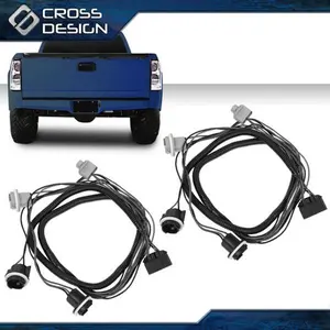 CROSSDESIGN Tail Light Harness LH&RH Fit For 2003-2007 Chevrolet Silverado 1500 2500 HD 3500