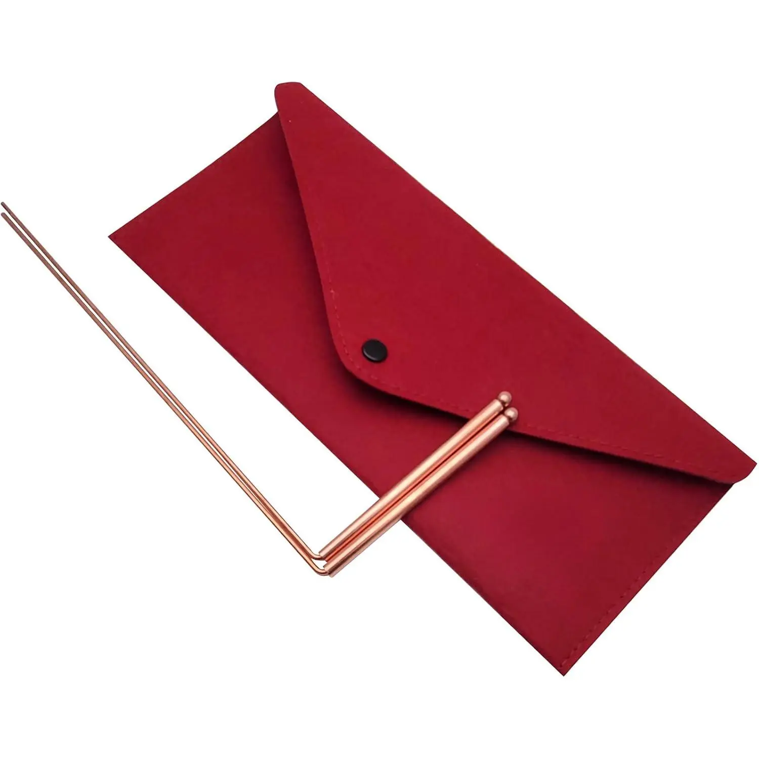 Pure Copper Dowsing Rods 2-Pack with Travel Bag, 99.9% Pure Divining Tool for Water Finding & Paranormal Investigation, Handheld Measurable Tool