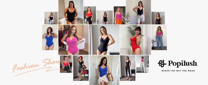 POPILUSH Ruched Cross-Front One-Piece Swimsuit Shapewear with Tummy Control Adjustable Straps High-Waisted Bathing Suit for Pool Beachwear POPILUSH Ruched Cross-Front One-Piece Swimsuit Shapewear with Tummy Control Adjustable Straps High-Waisted Bathing Suit for Pool Beachwear