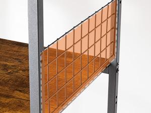 Kitchen Bakers Rack with Power Outlet, Coffee Bar Table 4 Tiers, Microwave Oven Stand Station, Adjustable Storage Shelf for Spices, Freestanding Appliance Organizer