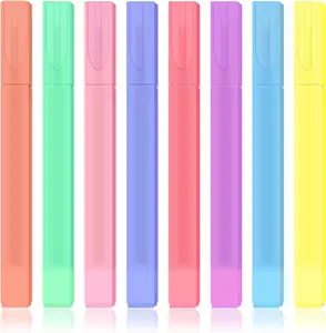 8pc Pastel Bible Highlighters Aesthetic Cute Colors Chisel Tip Journaling Pens Set