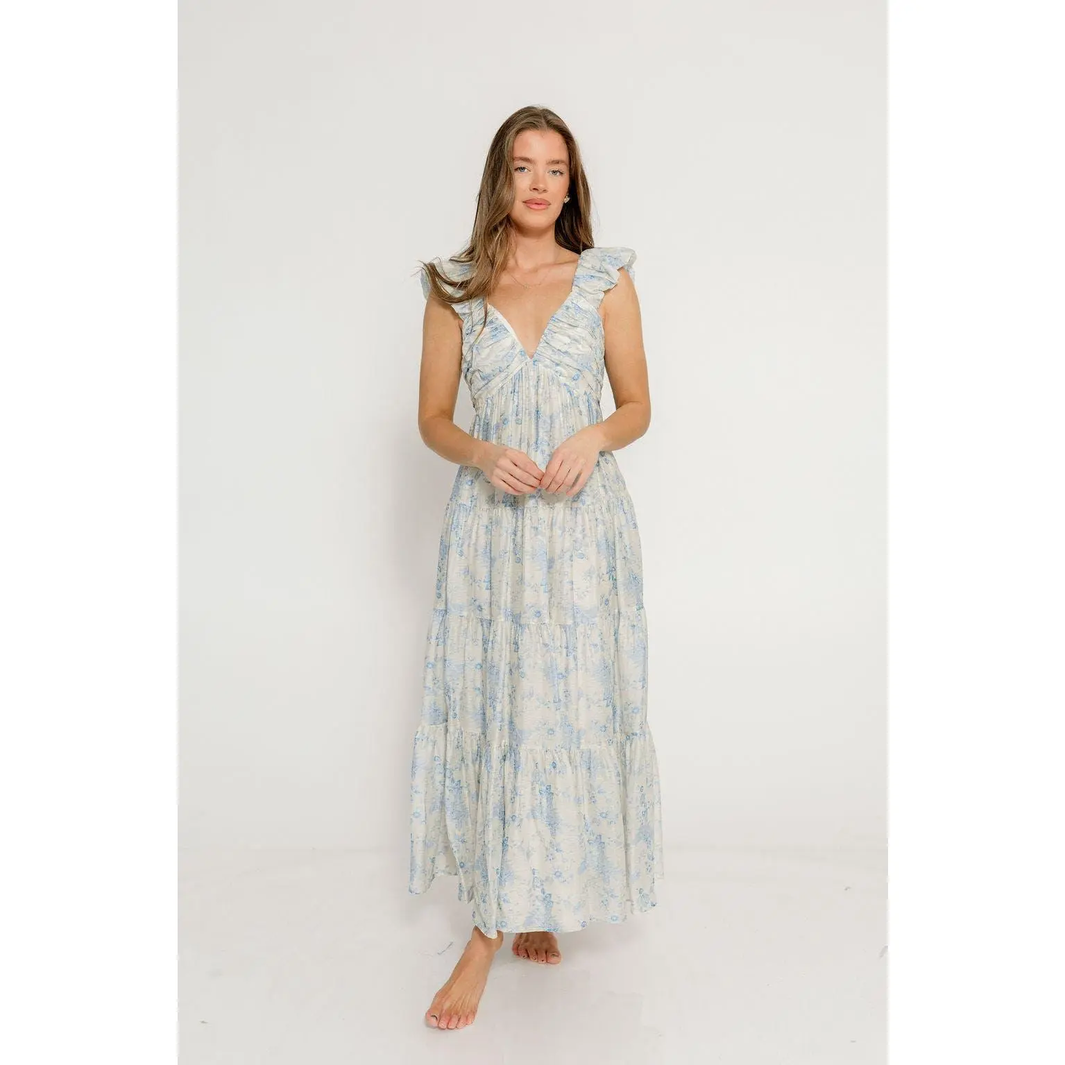 blue floral bump friendly dress Apex Performance Dress Shirt Oxford Button Down Collar Blue Micro Gingham 3XL / Blue Micro Gingham main image 1