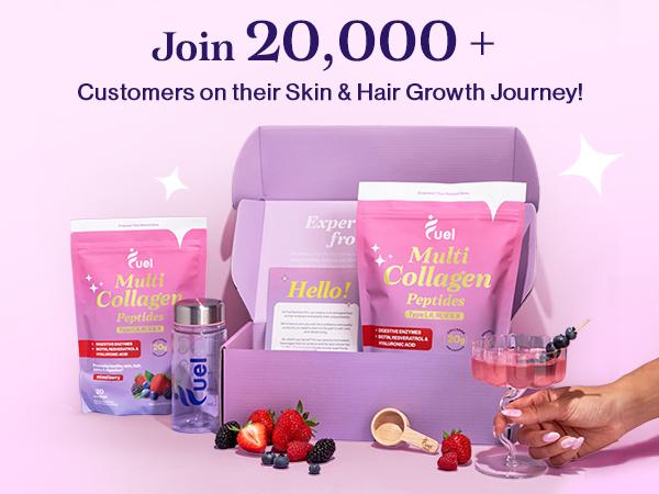 Fuel Multi Collagen Peptides 3 Packs - Hydrated Protein Peptides with Biotin, Resveratrol & Micro-Ingredient Vitamin C - Includes All Flavors - Edible Dietary Fuel Multi Collagen Peptides 3 Packs - Hydrated Protein Peptides with Biotin, Resveratrol & Micro-Ingredient Vitamin C - Includes All Flavors - Edible Dietary