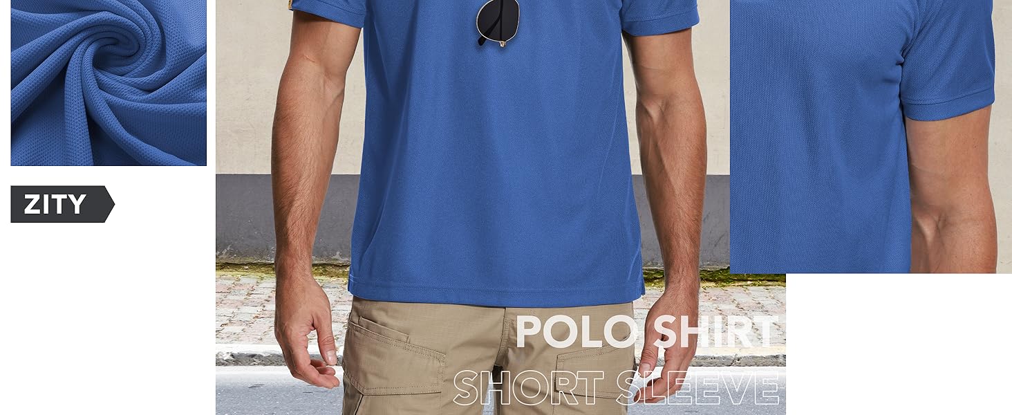 ZITY Men's Polo Shirt Short Sleeve Sports Tactical Tee for Golf & Casual Wear Comfortable Turn-Down Collar Fashionable Daily Attire ZITY Men's Polo Shirt Short Sleeve Sports Tactical Tee for Golf & Casual Wear Comfortable Turn-Down Collar Fashionable Daily Attire