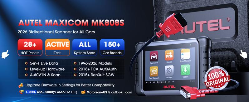 Autel Scanner MaxiCOM MK808S Car Diagnostic Scan Tool Bi-directional All Systems Diagnosis 28+ Services Active Test