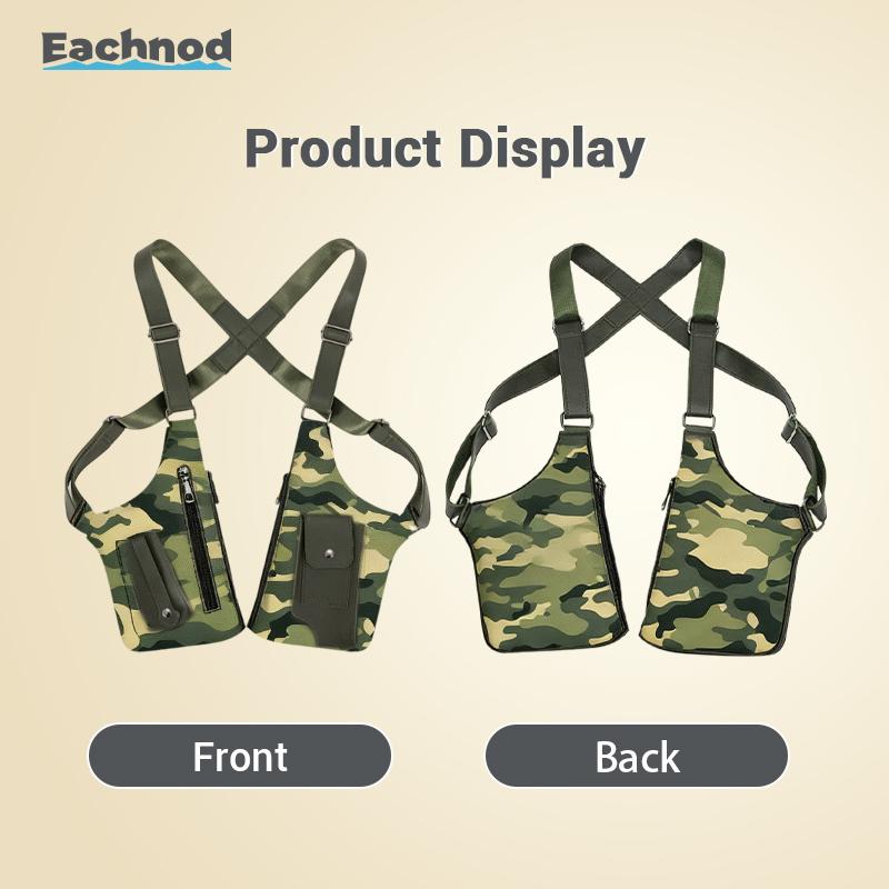 Eachnod Vintage Leather Anti-Theft Crossbody Bag for Men Women, Hidden Pocket Shoulder Bag for Cycling, Hiking, Travel & Everyday Use