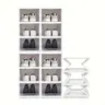 3-Tier / 6-Tier Collapsible Clear Shoe Box with Thickened Dust-Proof Lid & Magnetic Doors – Multifunctional Plastic Storage Cabinet for Sports Shoes & Accessories, No Installation, Space-Saving Modern Design for , Wardrobe & Entryway