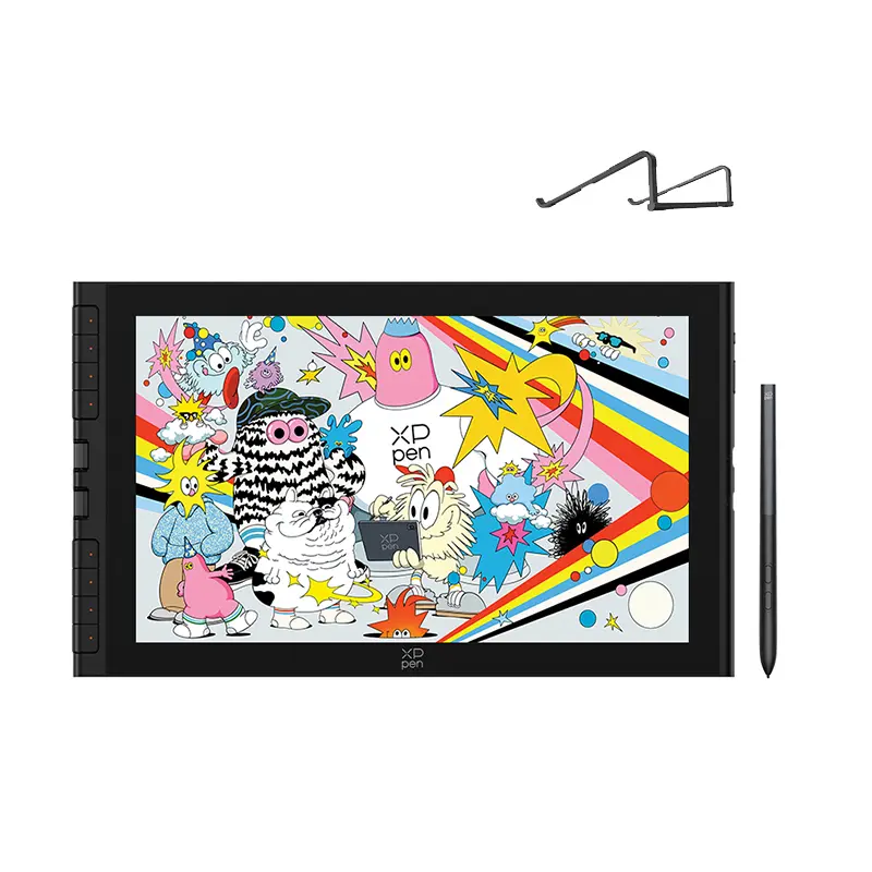 XPPen Artist 16 3rd Graphics Drawing Tablet 16K Pressure Levels 2 Dial 8 Customizable Shortcut Keys Upgraded X4 Smart Chip Pen Foldable Stand Anti-glare Screen for Art Education Illustration 3D Printing Support Windows Android