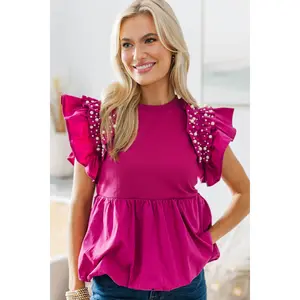 NURSING COLLECTION: Everyday Dreaming Magenta Embellished Blouse