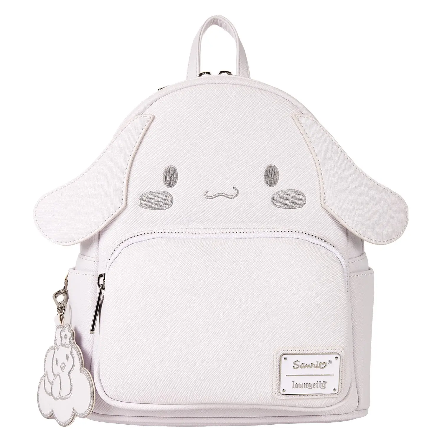 Loungefly Sanrio Cinnamoroll Monochrome Cosplay Faux Leather Mini Backpack, Women's Lightweight Artistic Cartoon Bag for Casual Travel, Portable Lightweight Backpack, Lightweight Bookbag