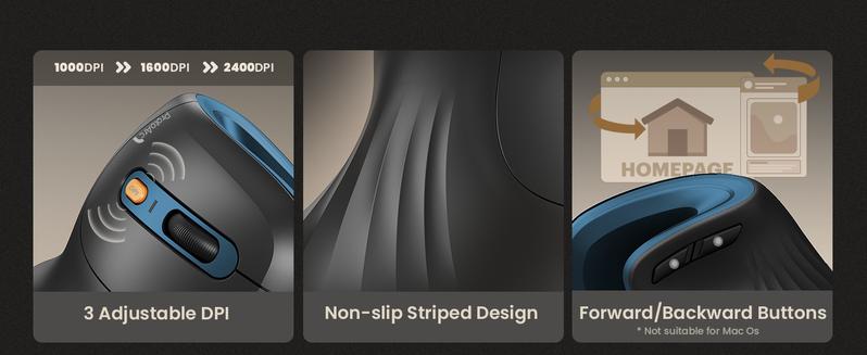 ProtoArc EK01 Plus Backlit Full Size Wireless Ergonomic Keyboard and EM11 NL Dual Bluetooth Vertical Mouse