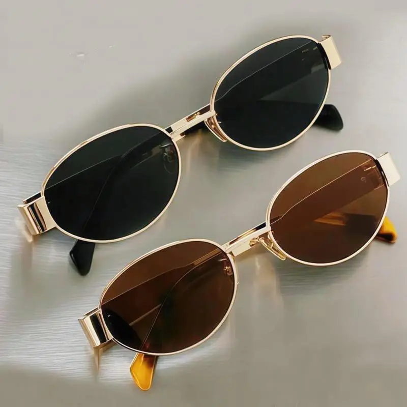 Unisex 2-Pack 2025 Oval Sunglasses - Vintage Polarized UV400 Protection Lenses, Retro Full-Frame for Everyday Fashion, Sports & Outdoor Cycling Use