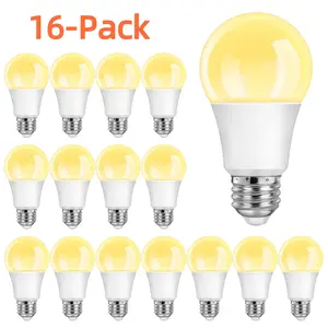 16pack A19 LED bulbs, 8.5W, 60W equivalent, color temperature 2700K/3000K/4000/5000K, E26 standard base, non-dimmable, suitable for home and office